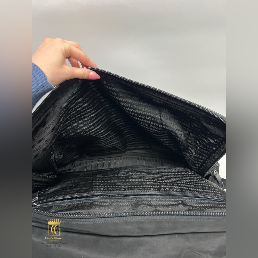 Prada nylon leather trim travel bag - Picture 8 of 16